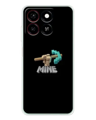 Чехол для ZTE Blade A35 с картинкой «Алмазная кирка»