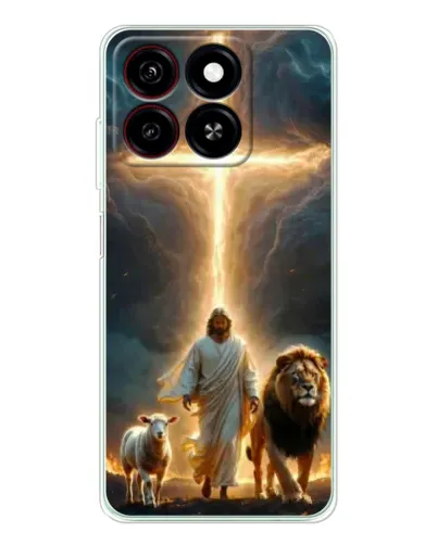 Чехол для ZTE Blade A35 с картинкой «Лев Иуды и Свет»