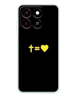 Чехол для ZTE Blade A35 с картинкой «Сердце и Крест»