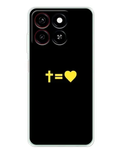 Чехол для ZTE Blade A35 с картинкой «Сердце и Крест»
