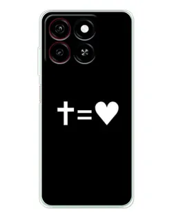 Чехол для ZTE Blade A35 с картинкой «Крест и Сердце»