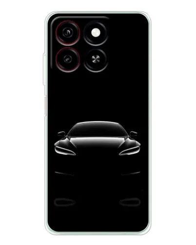Чехол для ZTE Blade A35 с картинкой «Силуэт Tesla Night»