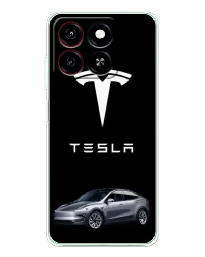 Чехол для ZTE Blade A35 с картинкой «Tesla Model Y»
