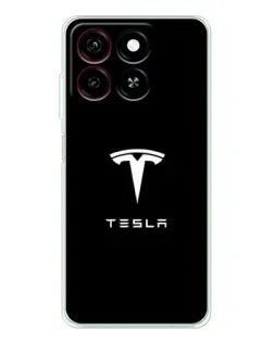 Чехол для ZTE Blade A35 с картинкой «Tesla White Logo»