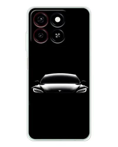 Чехол для ZTE Blade A35 с картинкой «Фары Tesla Night»