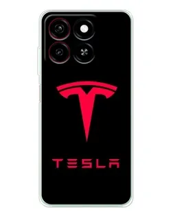 Чехол для ZTE Blade A35 с картинкой «Tesla Red Logo»