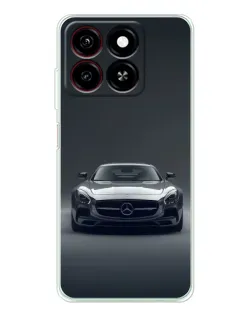 Чехол для ZTE Blade A35 с картинкой «Mercedes на черном»