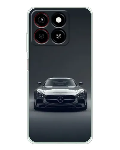 Чехол для ZTE Blade A35 с картинкой «Mercedes на черном»