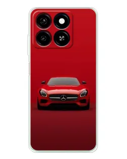 Чехол для ZTE Blade A35 с картинкой «Красный Mercedes AMG»