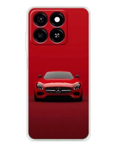 Чехол для ZTE Blade A35 с картинкой «Красный Mercedes AMG»