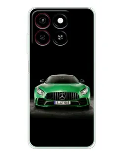 Чехол для ZTE Blade A35 с картинкой «Mercedes — неоновый лого»