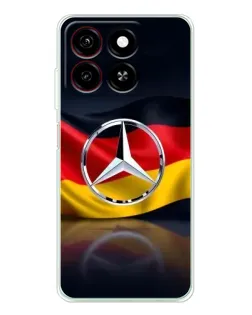 Чехол для ZTE Blade A35 с картинкой «Mercedes — флаг Германии»