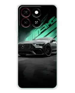 Чехол для ZTE Blade A35 с картинкой «Темный Mercedes AMG»