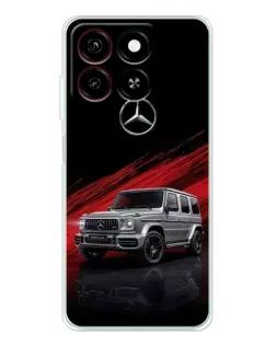 Чехол для ZTE Blade A35 с картинкой «Mercedes G-Class красный»