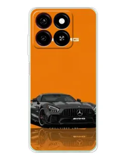 Чехол для ZTE Blade A35 с картинкой «Оранжевый Mercedes AMG»