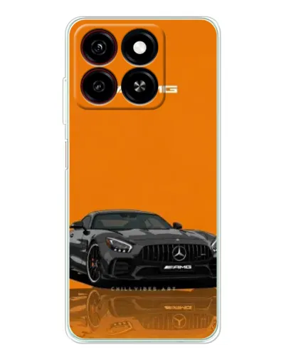 Чехол для ZTE Blade A35 с картинкой «Оранжевый Mercedes AMG»