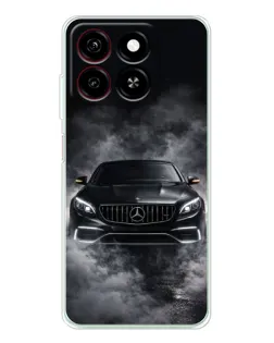 Чехол для ZTE Blade A35 с картинкой «Mercedes в дыму»