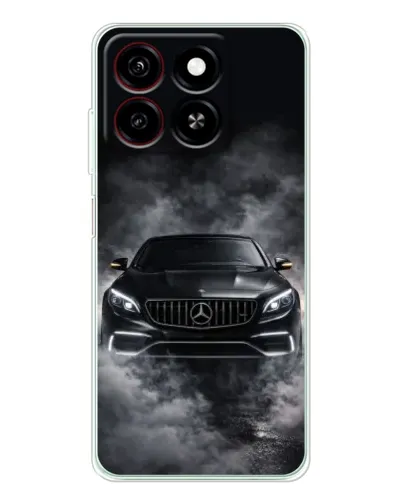 Чехол для ZTE Blade A35 с картинкой «Mercedes в дыму»