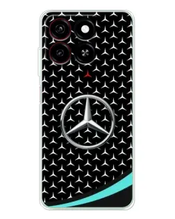 Чехол для ZTE Blade A35 с картинкой «Mercedes — бирюзовый акцент»