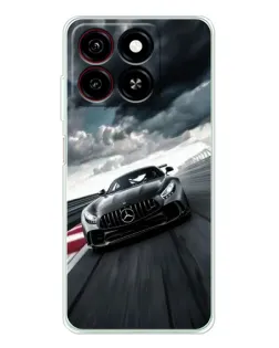 Чехол для ZTE Blade A35 с картинкой «Гоночный Mercedes AMG»