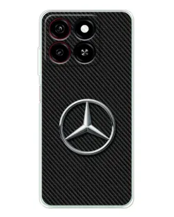 Чехол для ZTE Blade A35 с картинкой «Карбоновый Mercedes стиль»