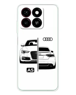 Чехол для ZTE Blade A35 с картинкой «Audi — контрастный дизайн»