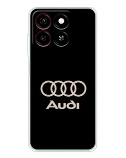 Чехол для ZTE Blade A35 с картинкой «Audi — золотой логотип»