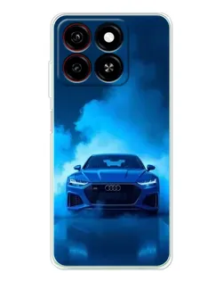 Чехол для ZTE Blade A35 с картинкой «Audi — голубая энергия»