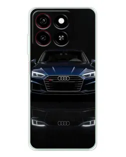 Чехол для ZTE Blade A35 с картинкой «Audi — ночное отражение»