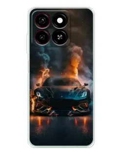 Чехол для ZTE Blade A35 с картинкой «Lamborghini дымная эстетика»