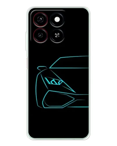 Чехол для ZTE Blade A35 с картинкой «Голубой силуэт Lamborghini» Чехол для ZTE Blade A35 с картинкой «Голубой силуэт Lamborghini»