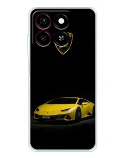 Чехол для ZTE Blade A35 с картинкой «Lamborghini желтый акцент»