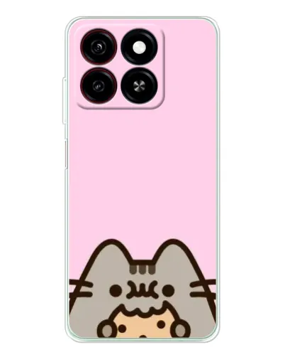 Чехол для ZTE Blade A35 с картинкой «Pusheen и печенье»
