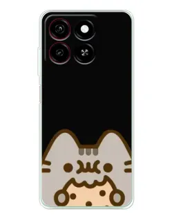 Чехол для ZTE Blade A35 с картинкой «Пушин на черном»