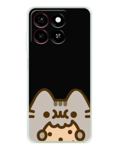 Чехол для ZTE Blade A35 с картинкой «Пушин на черном»
