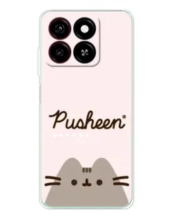 Чехол для ZTE Blade A35 с картинкой «Pusheen логотип»