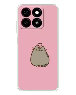 Чехол для ZTE Blade A35 с картинкой «Pusheen сердце»