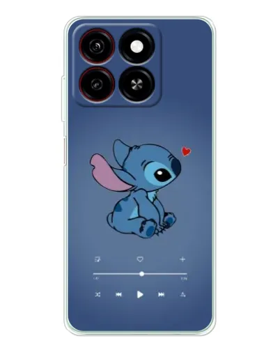 Чехол для ZTE Blade A35 с картинкой «Музыкальный Stitch»