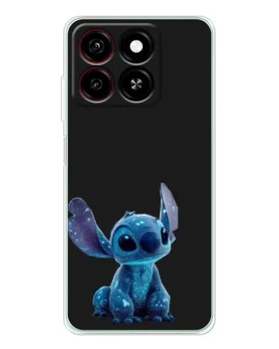 Чехол для ZTE Blade A35 с картинкой «Стич на черном»