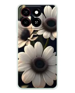 Чехол для ZTE Blade A35 с картинкой «Белые маргаритки макро»