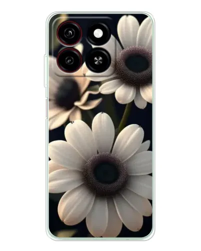 Чехол для ZTE Blade A35 с картинкой «Белые маргаритки макро»