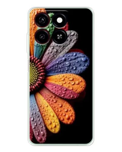 Чехол для ZTE Blade A35 с картинкой «Радужный цветок»