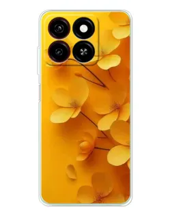 Чехол для ZTE Blade A35 с картинкой «Золотые лепестки»