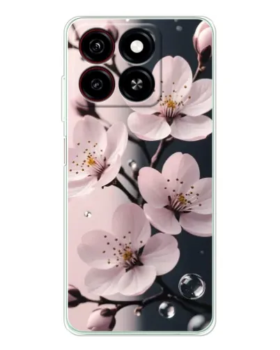 Чехол для ZTE Blade A35 с картинкой «Нежная сакура и капли» Чехол для ZTE Blade A35 с картинкой «Нежная сакура и капли»