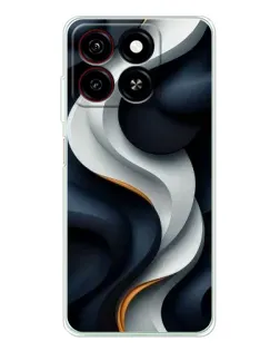 Чехол для ZTE Blade A35 с картинкой «Объемные черно-белые ленты» Чехол для ZTE Blade A35 с картинкой «Объемные черно-белые ленты»