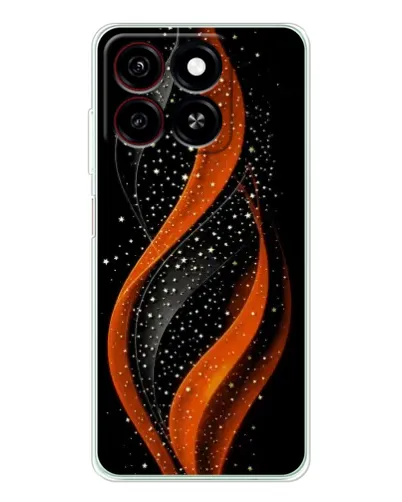 Чехол для ZTE Blade A35 с картинкой «Огненная звездная волна»