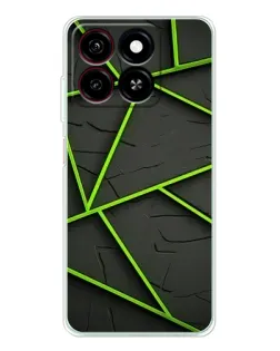 Чехол для ZTE Blade A35 с картинкой «Зеленые геометрические линии»