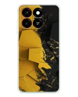 Чехол для ZTE Blade A35 с картинкой «Золотые осколки геометрии»