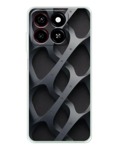 Чехол для ZTE Blade A35 с картинкой «Объемное серое плетение»