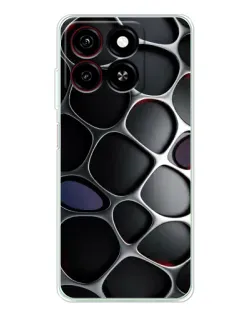 Чехол для ZTE Blade A35 с картинкой «Объемная темная решетка»